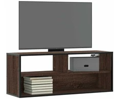 TV staliukas Televizoriaus spintelė, ruda, 100x31x39,5cm, mediena/metalas