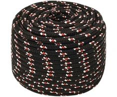 Valties virvė, juodos spalvos, 14mm, 25m, polipropilenas
