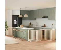 Varteliai šunims su durimis, 8 segmentai, 640cm, tuopos mediena