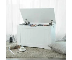 Vasagle Balta MDF skrynia