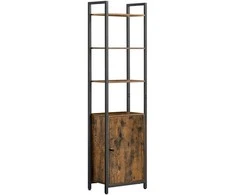 Songmics Vasagle Knygų spinta 24 x 40 x 159,5 cm vintažinė ruda-juoda