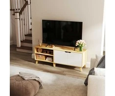 TV staliukas Songmics Vasagle Televizoriaus spintelė, televizoriaus staliukas su 2 durelėmis, 140 cm ilgio