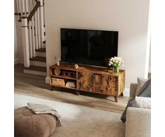 TV staliukas Songmics Vasagle Televizoriaus spintelė, televizoriaus staliukas su 2 durelėmis, 140 cm ilgio