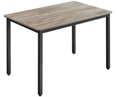 Songmics Vasagle Valgomasis stalas 70 x 110 x 77 cm pilkšvai margas matinis juodas