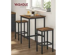 Vasagle Valgomojo stalas su 2 kėdėmis
