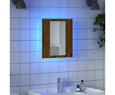 Veidrodinė LED vonios spintelė, artisano, 40x12x45cm, mediena