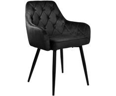 Ehokery Poland Velvetinė kėdė ATLANTA VELVET juoda
