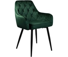 Ehokery Poland Velvetinė kėdė ATLANTA VELVET tamsiai žalia