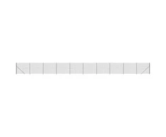Vielinė tinklinė tvora su flanšais, antracito spalvos, 1,4x25 m