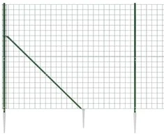 Vielinė tinklinė tvora su smaigais, žalios spalvos, 2,2x25m