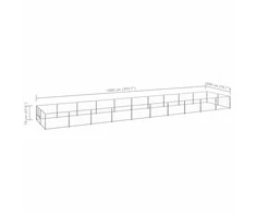 Voljeras šunims, sidabrinės spalvos, 20m², plienas