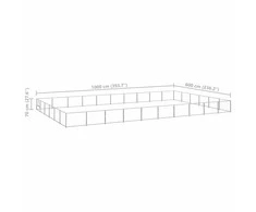 Voljeras šunims, sidabrinės spalvos, 60m², plienas
