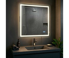 Vonios veidrodis Jaffrey 80x80 su „Bluetooth“