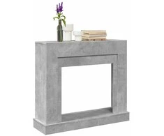 Židinio apvadas, betono pilkas, 100x30x87,5cm, apdirbta mediena