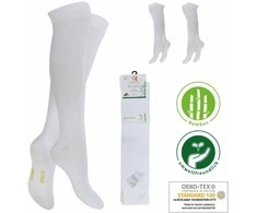 Bambukinės kojinės iki kelių moterims Footstar 69606, baltos, 2 poros