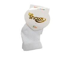 Kojinės su nespaudžiančia juostele kūdikiams be Snazzy Baby Socks SK-18 (baltos)
