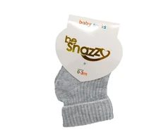 Kojinės su nespaudžiančia juostele kūdikiams be Snazzy Baby Socks SK-18 (šviesiai pilkos)