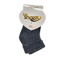 Kojinės su nespaudžiančia juostele kūdikiams be Snazzy Baby Socks SK-18 (tamsiai pilkos)