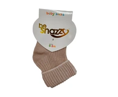 Kojinės su nespaudžiančia juostele kūdikiams be Snazzy Baby Socks SK-18 (rudos)