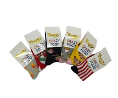 Kojinės vaikams ir suaugusiems Be Snazzy CRAZY FOOD SK-09, 6 vnt