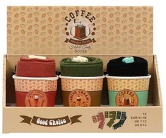 Kojinės vyrams kavos puodelyje Apollo Coffee socks Irich cream coffee