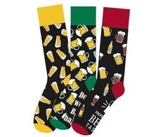 Kojinės vyrams skardinėje Beer socks, juoda/raudona, 42-47