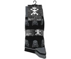 Kojinės vyrams VCA 2159 Skull, 4 poros juodos