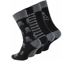 Kojinės vyrams VCA 2159 Skull, 4 poros juodos
