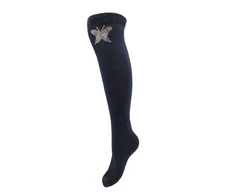 Moteriškos kojinės iki kelio su papuošimais Be Snazzy SK-34, juodos