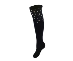 Moteriškos kojinės iki kelio su papuošimais Be Snazzy SK-34, juodos
