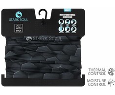 Multifunkcinė galvos ir kaklo mova Stark Soul HONEYCOMB unisex, juoda