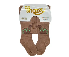 Pėdkelnės vaikams su pūkuotais ir mikštais paveiksliukais be Snazzy RA-34, rudas dinozauras