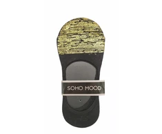 Pėdutės moterims su silikonu kulnų srityje Soho Mood 2464 juoda/auksinė, 36-40