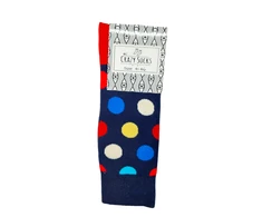 Šukuotinės medvilnės kojinės Crazy Socks taškai4
