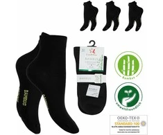 Trumpos bambukinės kojinės moterims Footstar 69610, juodos, 3 poros