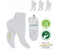 Trumpos bambukinės kojinės moterims Footstar 69611, baltos, 3 poros