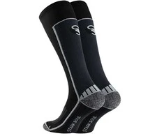 Unisex ilgos kompresinės sportinės kojinės Stark Soul 2139, juoda-pilka