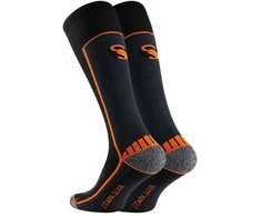 Unisex ilgos kompresinės sportinės kojinės Stark Soul 2139, juoda-oranžinė