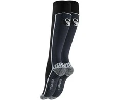 Unisex ilgos kompresinės sportinės kojinės Stark Soul 2139, juoda-pilka