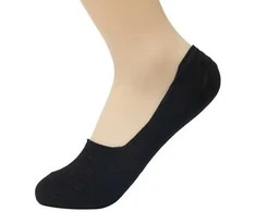 Unisex pėdutės su silikonu kulnų srityje be Snazzy ST-37, juodos