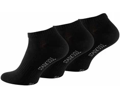 Unisex trumpos kojinės su šukuotine medvilne Stark Soul 2124, 3 poros, juodos