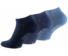 Unisex trumpos kojinės su šukuotine medvilne Stark Soul 2124, 3 poros, mėlynos