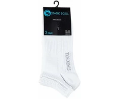 Unisex trumpos kojinės su šukuotine medvilne STARK SOUL 2124, 3 poros, baltos