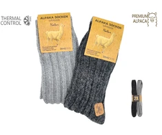 Unisex žieminės kojinės su Alpaka vilna Norweger 2178 pilkos, 2 poros