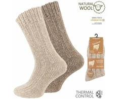 Unisex žieminės kojinės su vilna Norweger 2048 beige, 2 poros