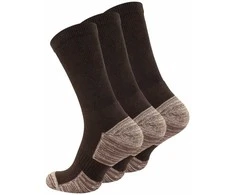 Unisex žygio kojinės su šukuotine medvilne Stark Soul 2103, rudos, 3 poros