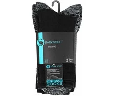 Unisex žygio kojinės su šukuotine medvilne Stark Soul 2103, juoda-pilka, 3 poros