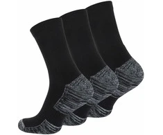 Unisex žygio kojinės su šukuotine medvilne Stark Soul 2103, juoda-pilka, 3 poros