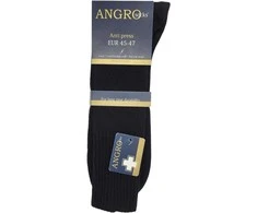 Vilnonės nespaudžiančios kojinės vyrams Angro Anti press, juodos