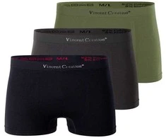 Vyriški besiūliai apatiniai su mikrofibros pluoštu Vincent Creation 1004, 3 vnt.